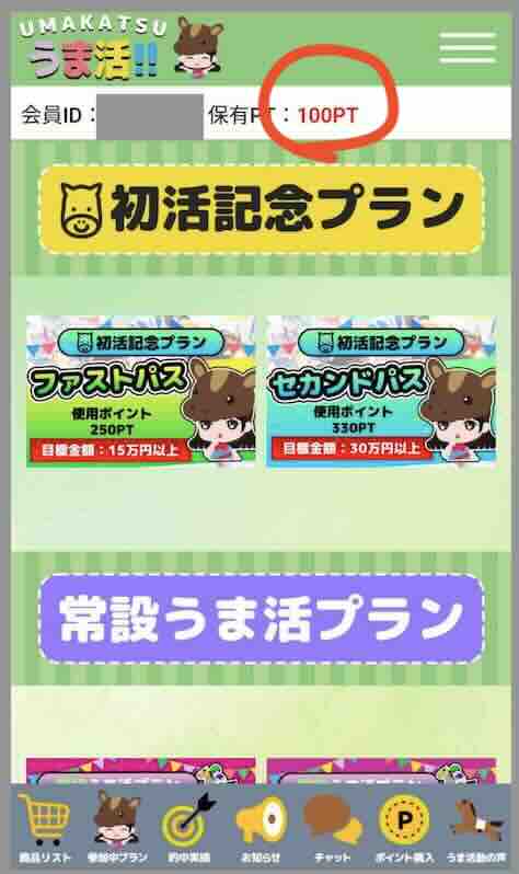 うま活のポイント還元を検証